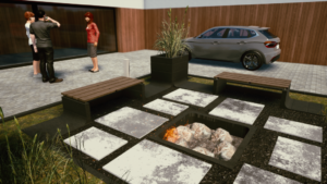 TIGELA_kompozycja weekendowa (2) Niesztampowe pomysły na strefę relaksu w ogrodzie – Meble ogrodowe z betonowych prefabrykatów.